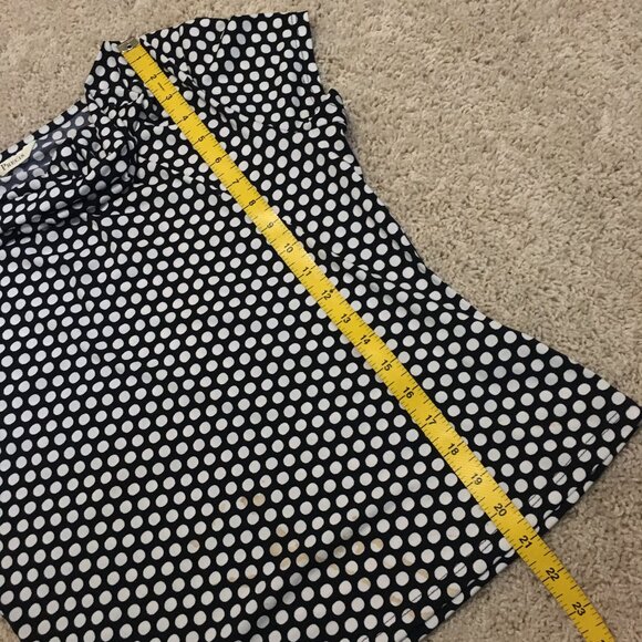 Black and White Comic Polka Dot Cap Sleeve Top - Picture 14 of 15